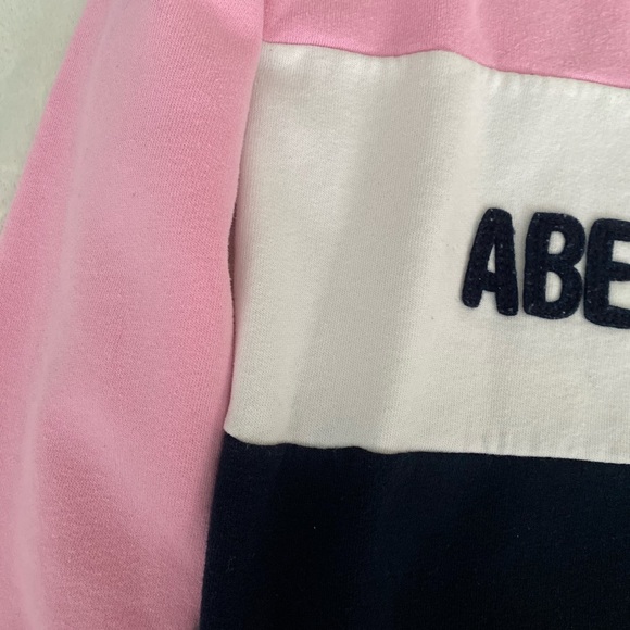 Abercrombie Pink, White, and Blue Crewneck - Picture 4 of 4